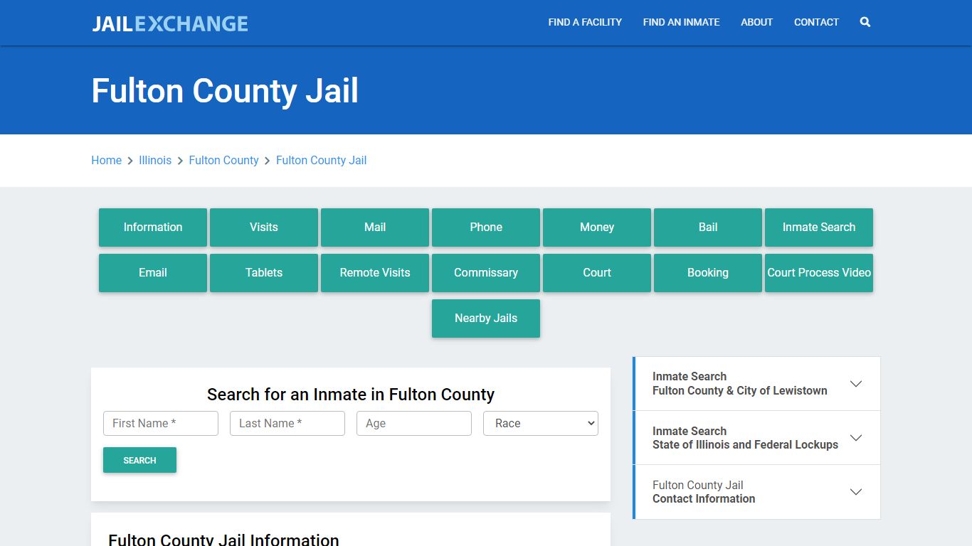 Fulton County Jail Roster Lookup, IL, Inmate Search